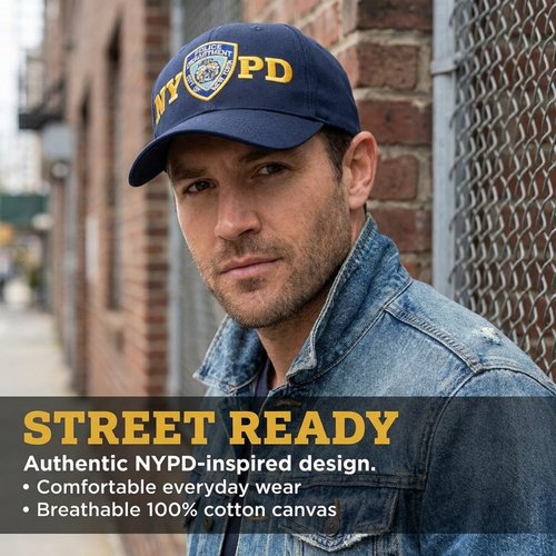 Artisan Owl NY Police Department-Inspired Baseball Cap, Blue