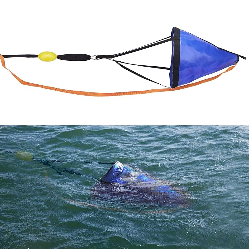 35'' Drift Sock with Dump Line, Harness & Buoy Sea Anchor Kit for Boats, Kayaks