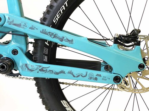 All Mountain Style Bike Frame Protector Extra - Universal Fit, 10-Piece Set for Down Tube, Chainstay, Cable Wear, High-Impact Honeycomb PVC