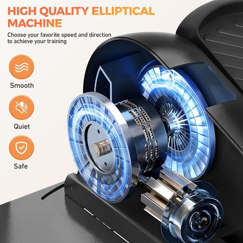Elliptical Exercise Machine - Under Desk Trainer for Seniors | Compact & Easy Home Workout