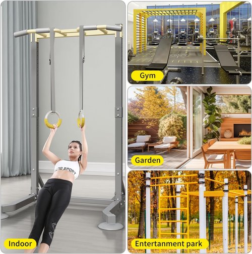 Gymnastic Rings by [Brand Name] - Adjustable Strength Training Rings for Adults & Kids | Anti-Slip Design