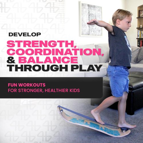 Balance Board for Kids - Wooden Wobble Trainer for Coordination | Ideal for Skateboarding, Snowboarding & More