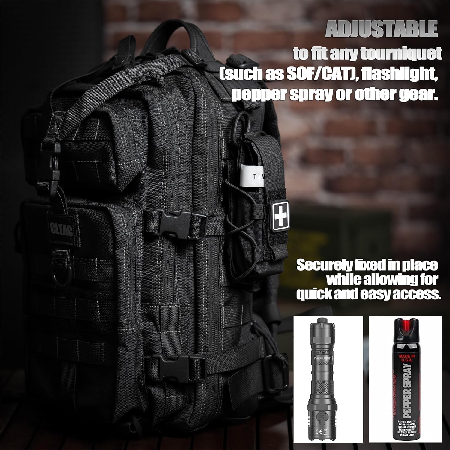 Tactical Tourniquet Holder - Adjustable Molle Pouch for Belt & Vest | Scissor Holster & Utility Tool Storage