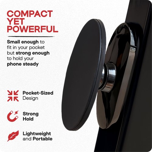 Maxby Golf Cart Magnetic Phone Mount, MagSafe Compatible Phone Holder for Golf Cart Roof Strut, Attaches to Any Metal Surface, Strong Dual Magnets, Adjustable Ball Joint, Compact Pocket Size