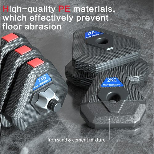 Adjustable Weight Dumbbell Set, 22LB/44LB/66LB Free Weights with Connector, 3 in 1 Dumbbells Barbell Set and Push Up Stand, Home Gym Fitness Exercises Suitable for Men Women (44)