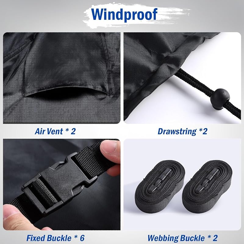 2 Bike Transport Cover for Rack - 840D Waterproof Heavy Duty Bicycle Cover with Windproof Straps (Variation: Bicycle Cover for Transport (2 Bike))