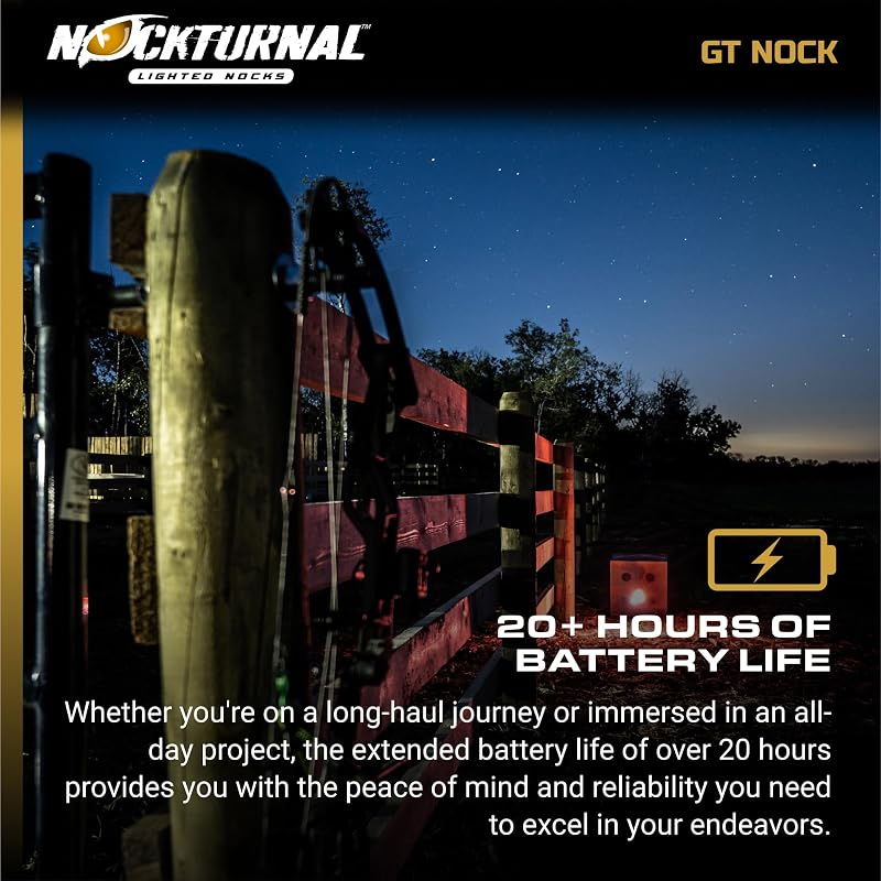 Nockturnal GT Lighted Archery Nocks 3-Pack Red .246 ID Fits Carbon Shafts