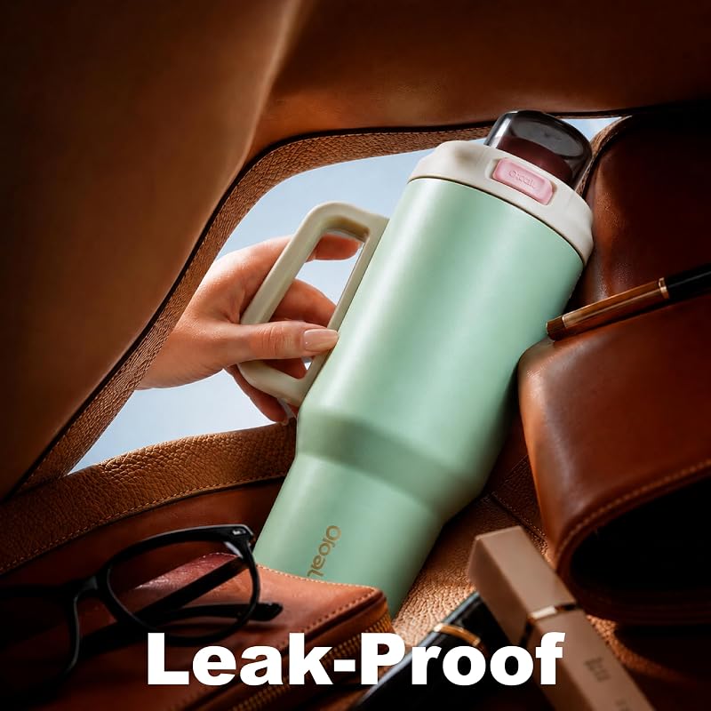 OBALL 42 oz Insulated Tumbler with Straw - Beige (Variation: Beige)