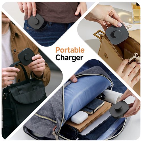 VOVELF Compatible with Oura Ring 4 Charger,Fast Charging Dock and USB-C Cable - Oura Ring 4 Must-Haves for Users (Black, Size 9)