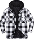 ThCreasa Men's Flannel Jacket - Quilted Lined Plaid Design with Hood | Stylish & Warm
