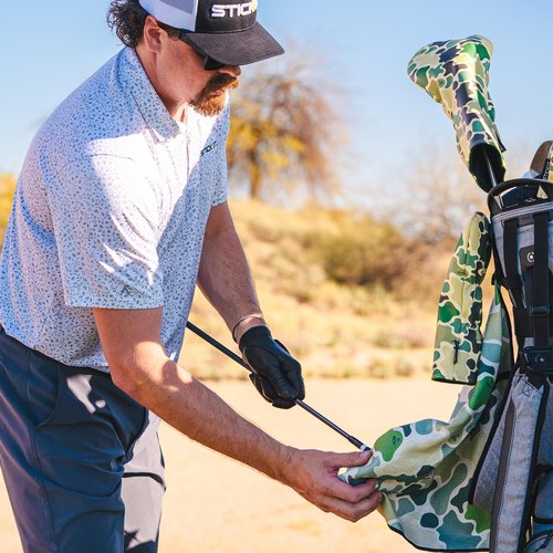 STICKIT Magnetic Fairway Woods and Hybrids Head Cover - Fatigue Camo | Premium Leather Golf Accessory with Industrial Magnetic for Easy Attachment | Fits Most Fairway Woods/Metals and Hybrids
