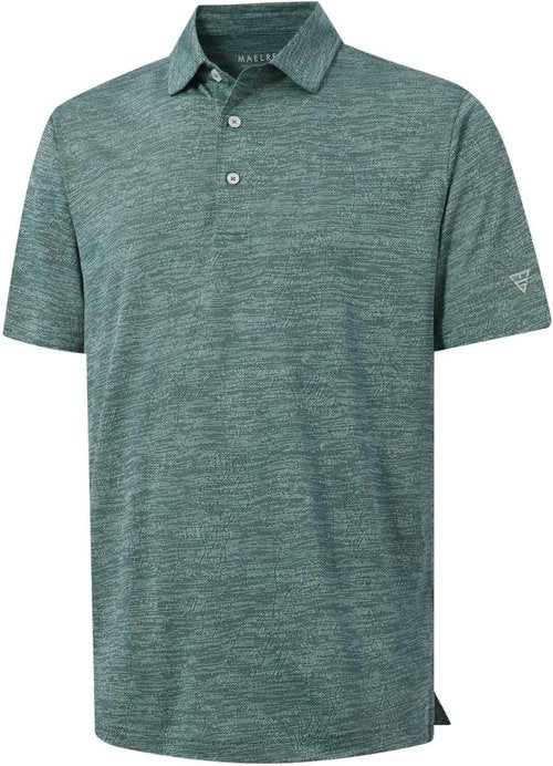 M MAELREG Golf Polo Shirts for Men - Moisture-Wicking, Lightweight Jacquard, 3-Button Design