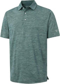 M MAELREG Golf Polo Shirts for Men - Moisture-Wicking, Lightweight Jacquard, 3-Button Design