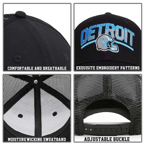 Football Fans Embroidered Trucker Hat, Football Team City Adjustable Baseball Hats Best Gift for Men Women