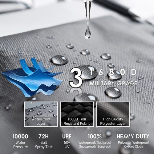 Electric Scooter Cover, 1680D Heavy Duty Waterproof and Dustproof Oxford Cloth, UV Resistant & Anti-Scratch, Includes Storage Pouch, A Better Fitting Electric Scooter Cover (Gray, 54x8x52 inch)