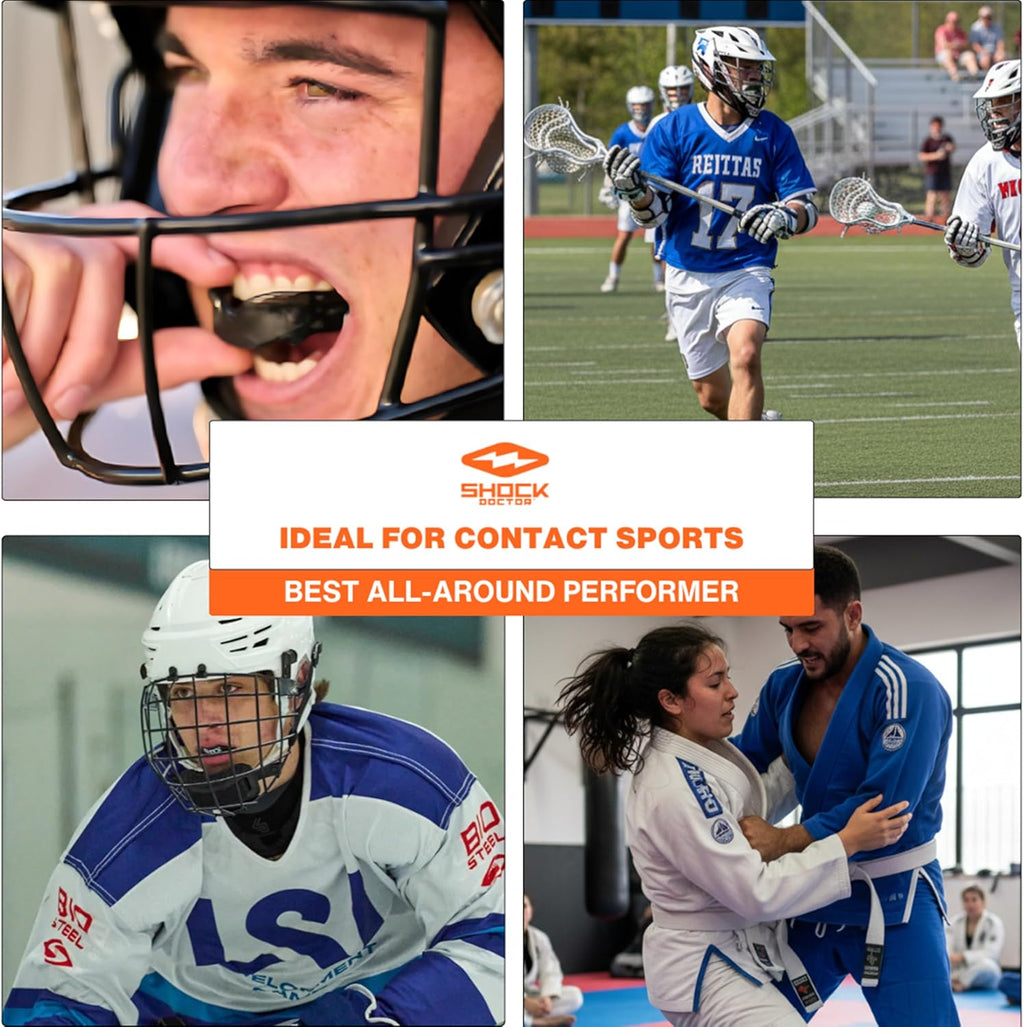 Shock Doctor Mouth Guard - Gel Max Heavy Duty Protection for Sports | Custom Fit for Adults & Youth