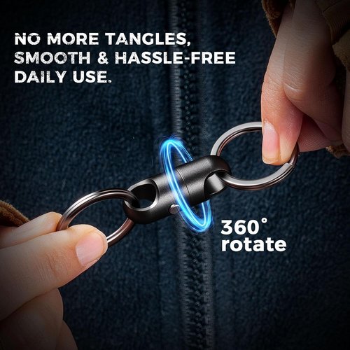 FEGVE Quick Release Magnetic Keychain, Detachable Magnet Key Chain Holder with Secure Lock & D Ring for Car Key Fob