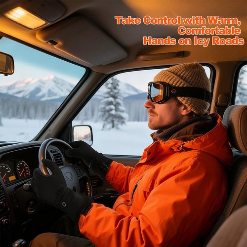 Heated Gloves Liners for Men & Women, Thin Electric Battery Powered Gloves Good for Winter Sports Running Hiking Camping & Daily Commutes, Raynaud’s Relief