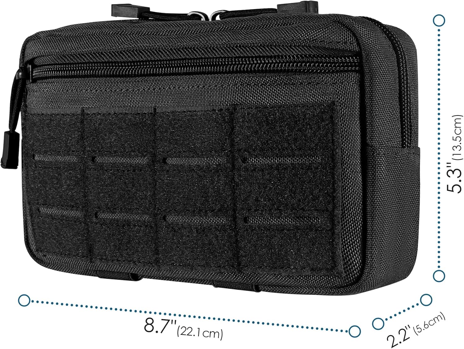 Skiennix Tactical Molle Admin Pouch - Multi-Purpose Tool Bag with US Flag Patch & Keychain