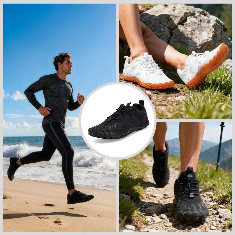 ELETON Barefoot Shoes Women Men Footwear, Wide Toe Box Hiking Zero Drop Non-Slip Quick-Dry River Boat Pool Beach Water Shoes, Lightweight Swimming Running Walking Sneakers Unisex