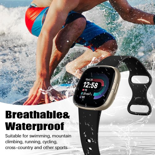 HAYONLIY 18 Pack Sport Bands with Storage Case Compatible for Fitbit Versa 3/Versa 4/Fitbit Sense/Sense 2,Soft Breathable Waterproof Strap for Women Men