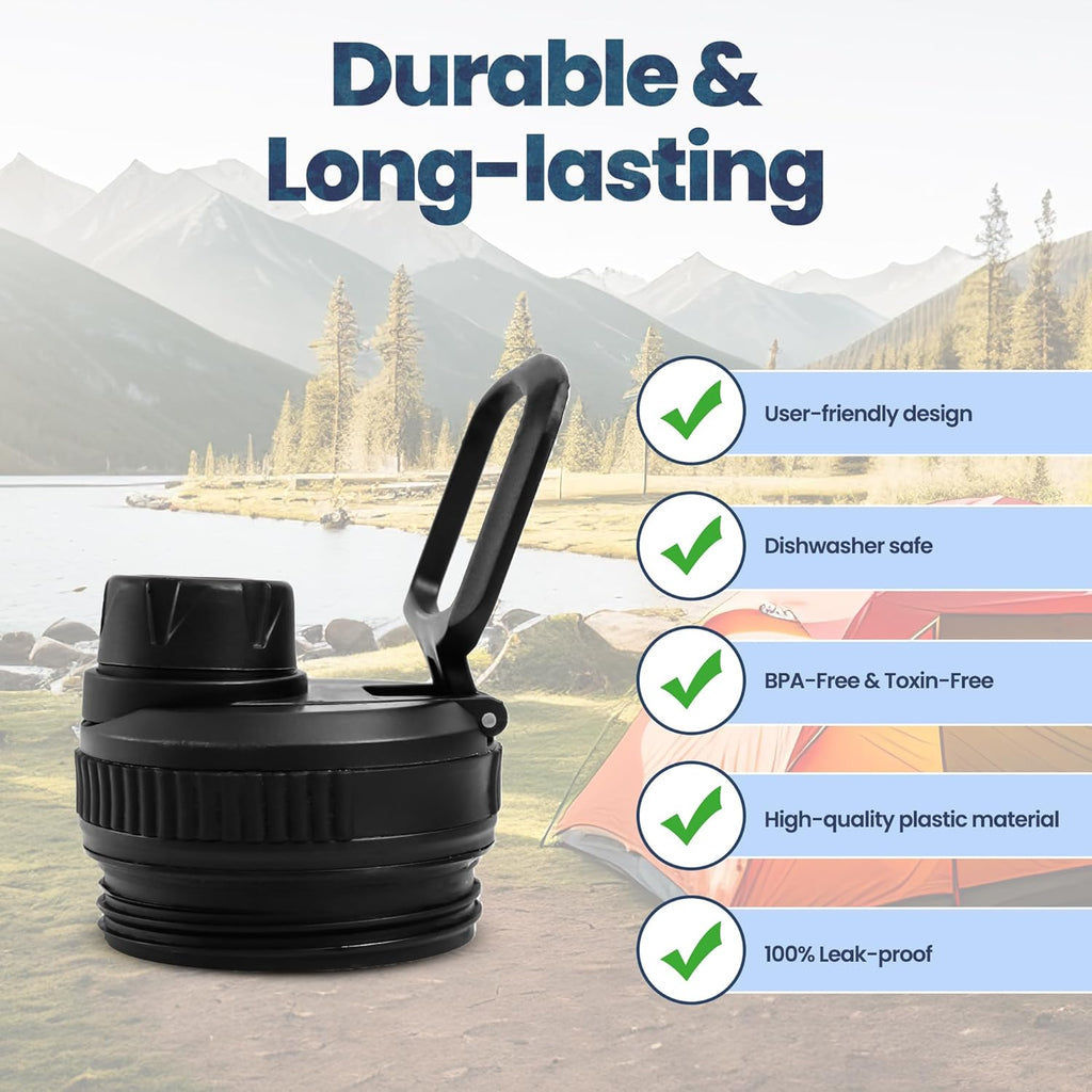 SmartKap Yeti Lid - Leakproof Replacement for Rambler Tumblers | Wide Loop Handle | BPA Free