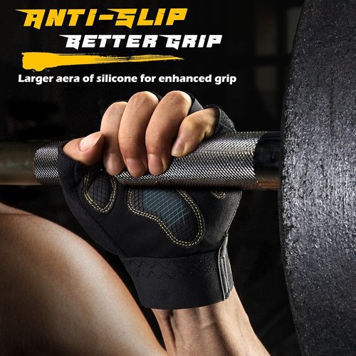 FREETOO Workout Gloves - Full Palm Protection & Ultra Ventilated Design for Weight Lifting | Men's Size