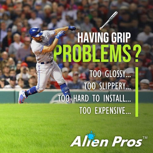 ALIEN PROS Baseball Bat Grip Tape - Pro Quality 1.1 MM Precut 2-Pack for Epic Home Runs