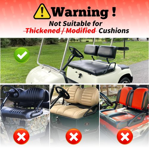 10L0L Golf Cart Seat Covers for Yamaha G2 G8 G9 G16 G19 G22 & Club Car DS Pre-2000 EZGO Marathon, Front Seat Cover, Washable Breathable Polyester Mesh Cloth, Warm in Winter & Cool in Summer