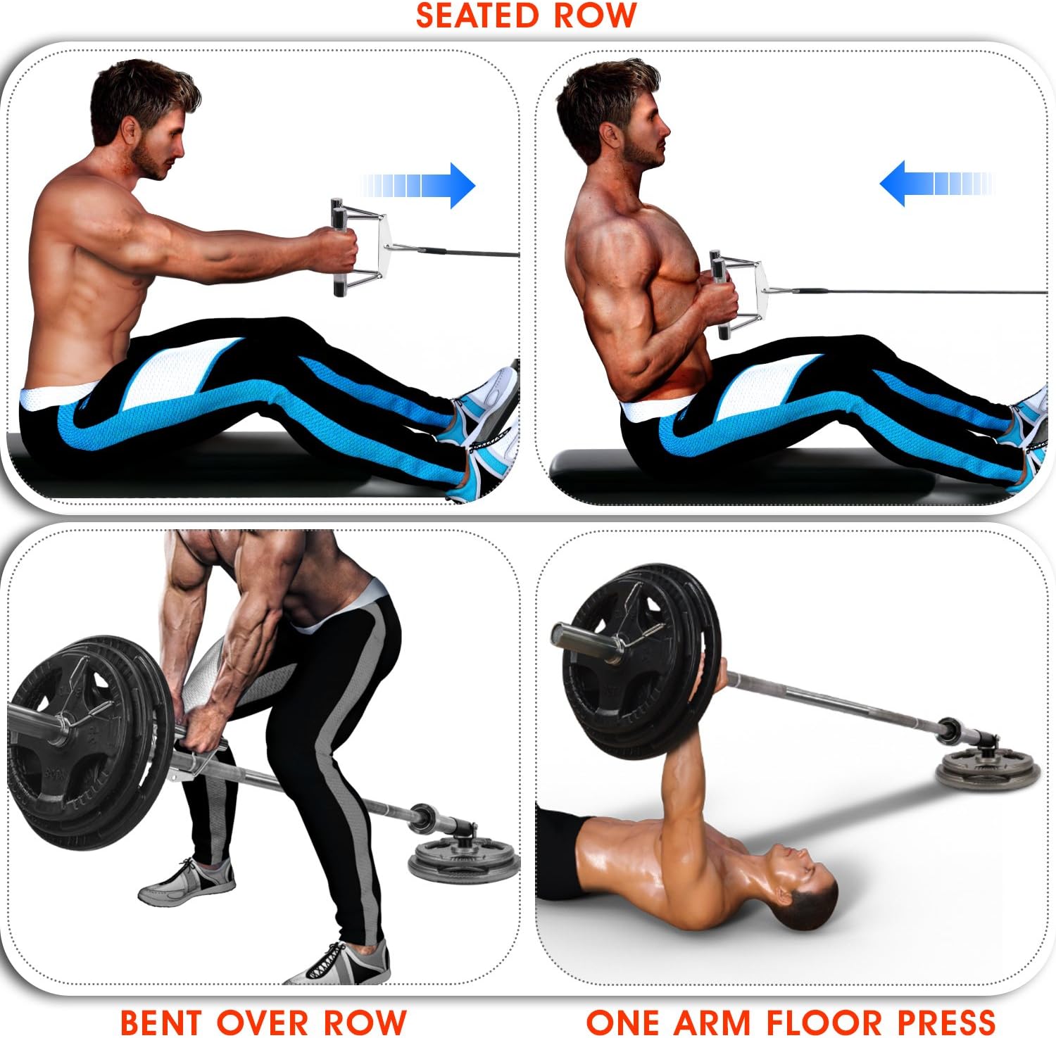 Yes4All T-Bar Row Landmine Attachment - Fits 1" & 2" Olympic Bars - 360° Swivel, Easy Installation