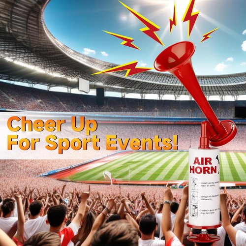 BANHAO Super Loud Handheld Air Horn - Reusable Noise Maker for Boats, Events & Camping