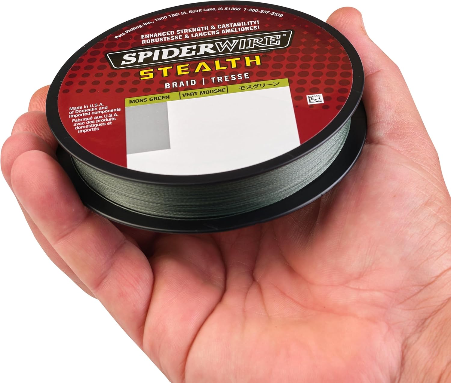 SpiderWire Stealth Braid Fishing Line - Ultra-Strong, Low-Visibility | 150 Yards, Green