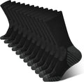 BAMBOO COOL Men's Athletic Crew Socks - Cushioned, Moisture-Wicking, Breathable Arch Support | 6 Pack