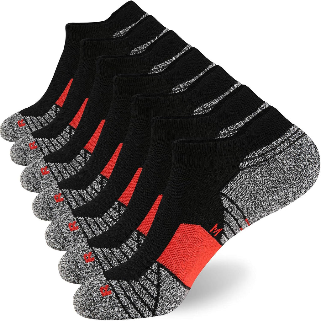 WANDER Men's Athletic Running Socks - 7 Pairs of Thick Cushion Low Cut Ankle Socks | Sizes 6-9, 10-12, 12-14
