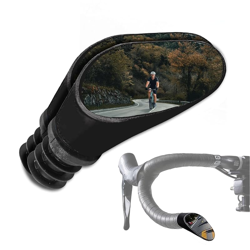 Sprintech Drop Bar Mirror Set - Black Pair for Road Drop Handlebars, Swiss-Made