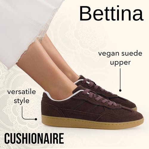 CUSHIONAIRE Bettina Retro Sneakers - Cushioned Insole & Durable Gum Sole for Comfort