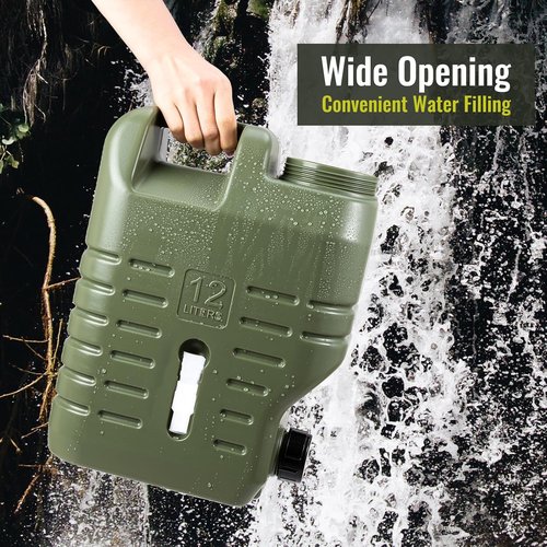 Camping Water Jug - 3.2 Gallon Food Grade Tank with Spout | Leak-Proof Design for Picnics & BBQs