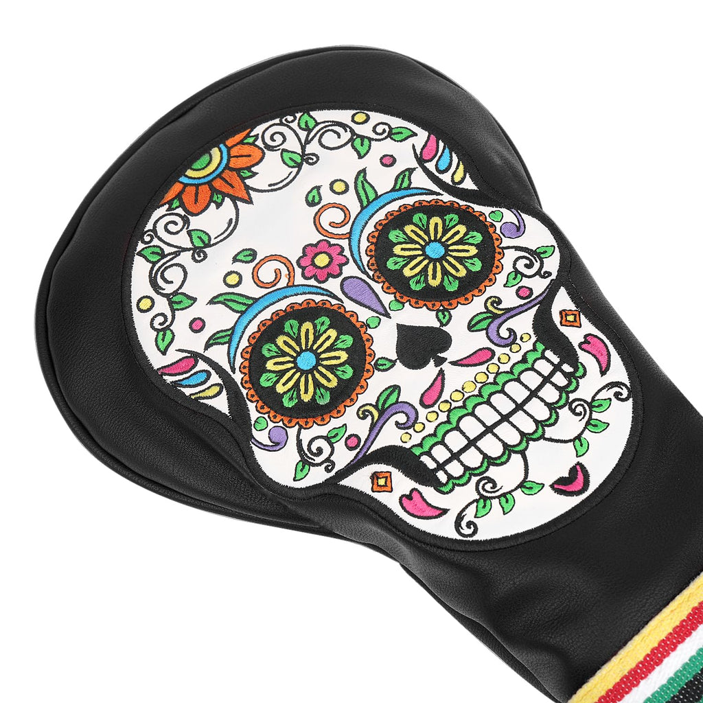 SHABIER Green Eyes Design Golf Headcover with Skull Design for Golf Club (Black, Fairway)
