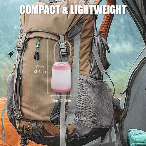 EXTRASTAR 2 Pack LED Battery Operated Lights, Portable LED Tent Lantern, IPX4 Water Resistant, 3 Modes for Backpacking Camping Hiking Emergency Light, Lamp for Outdoor and Indoor
