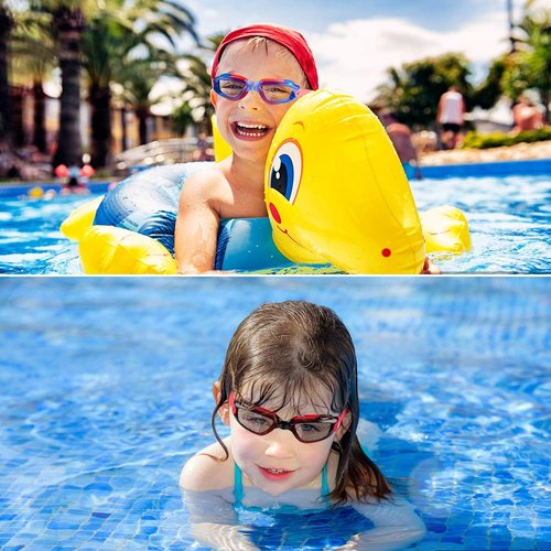 COOLOO Kids Swim Goggles - 2-Pack Swimming Goggles for Ages 4-16 | Perfect for Boys & Girls