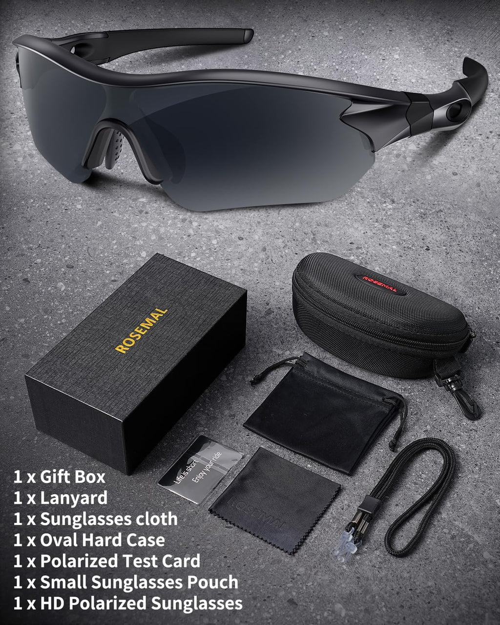 Polarized Sports Sunglasses - UV400 Protection for Men, Women & Youth | Ideal for Baseball, Running & Cycling
