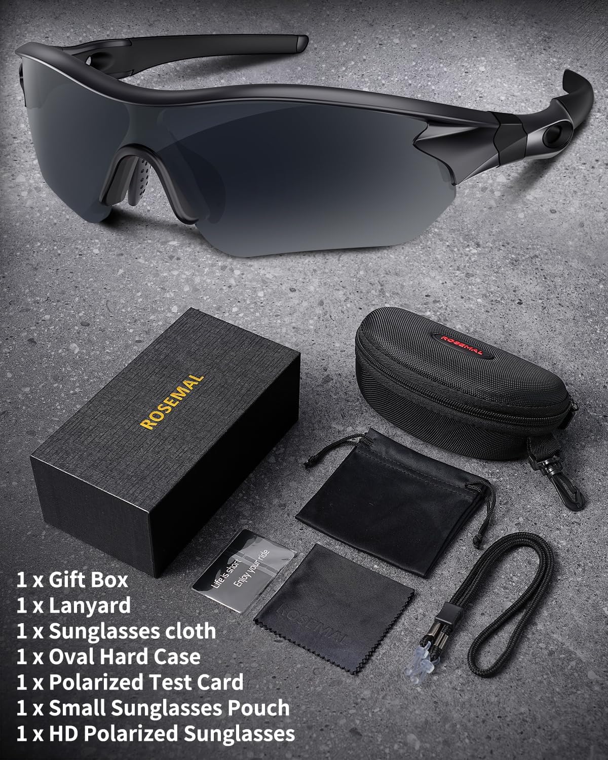 Polarized Sports Sunglasses - UV400 Protection for Men, Women & Youth | Ideal for Baseball, Running & Cycling