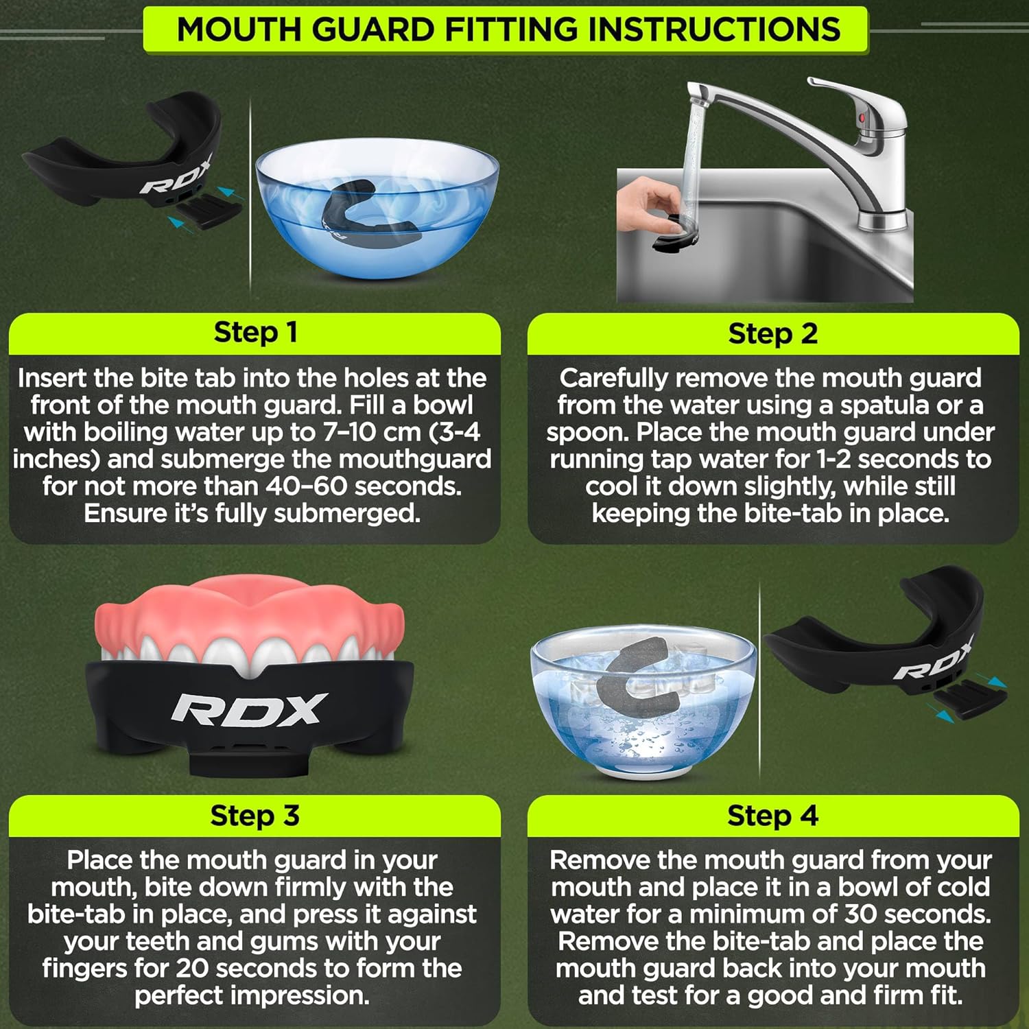 RDX Mouth Guard - Adult Gum Shield for Boxing, MMA, Kickboxing & More | Durable Jaw Protector with Case
