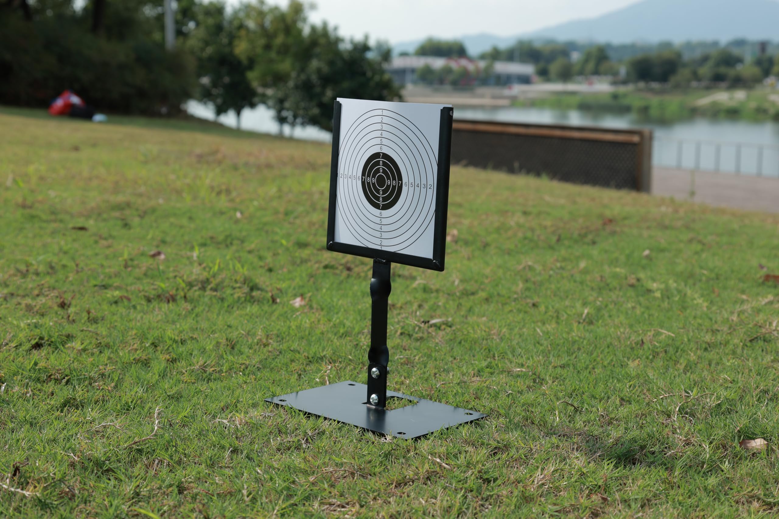 STRONCHUANBb Gun Target, Shooting Target, Slingshot Target, Comes with 20 Paper Targets, Square, Iron, Portable Design, Suitable for Outdoor Shooting and Hunting Shooting