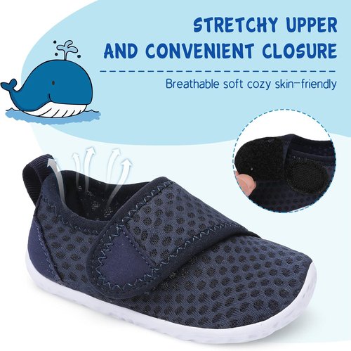 LeIsfIt Toddler Water Shoes - Breathable Quick-Dry Aqua Socks for Kids | Perfect for Beach & Pool Fun
