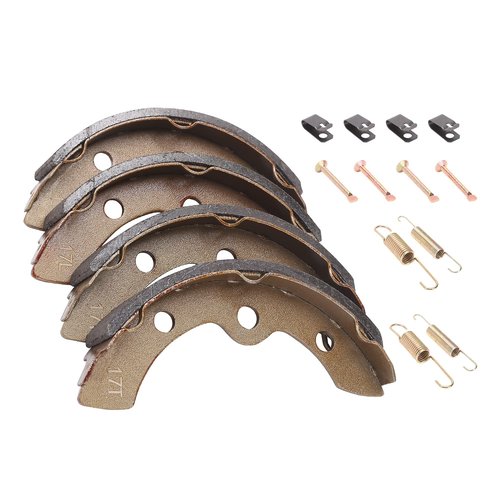 10L0L Golf Cart Brake Shoes/Pads Brake Spring Kit for Club Car DS & Precedent 1995 Up, Tempo 2018 Up, EZGO TXT Medalist 1986.5-1995, Yamaha G1 G2 G8 G9, OEM 101823201, 101816301 (2 Short & 2 Long)