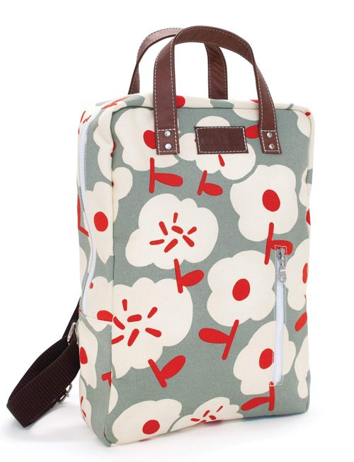 MAIKA Recycled Canvas Zippered Backpack, Sierra, Grey