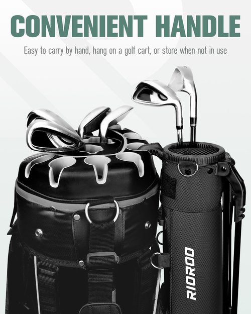 RIOROO Golf Stand Bag, Lightweight Par 3 Golf Bag Holds Up to 7 Clubs with Two Way Dividers Cooler Pocket Shoulder Strap and Multiple Storage Pockets for Men and Women