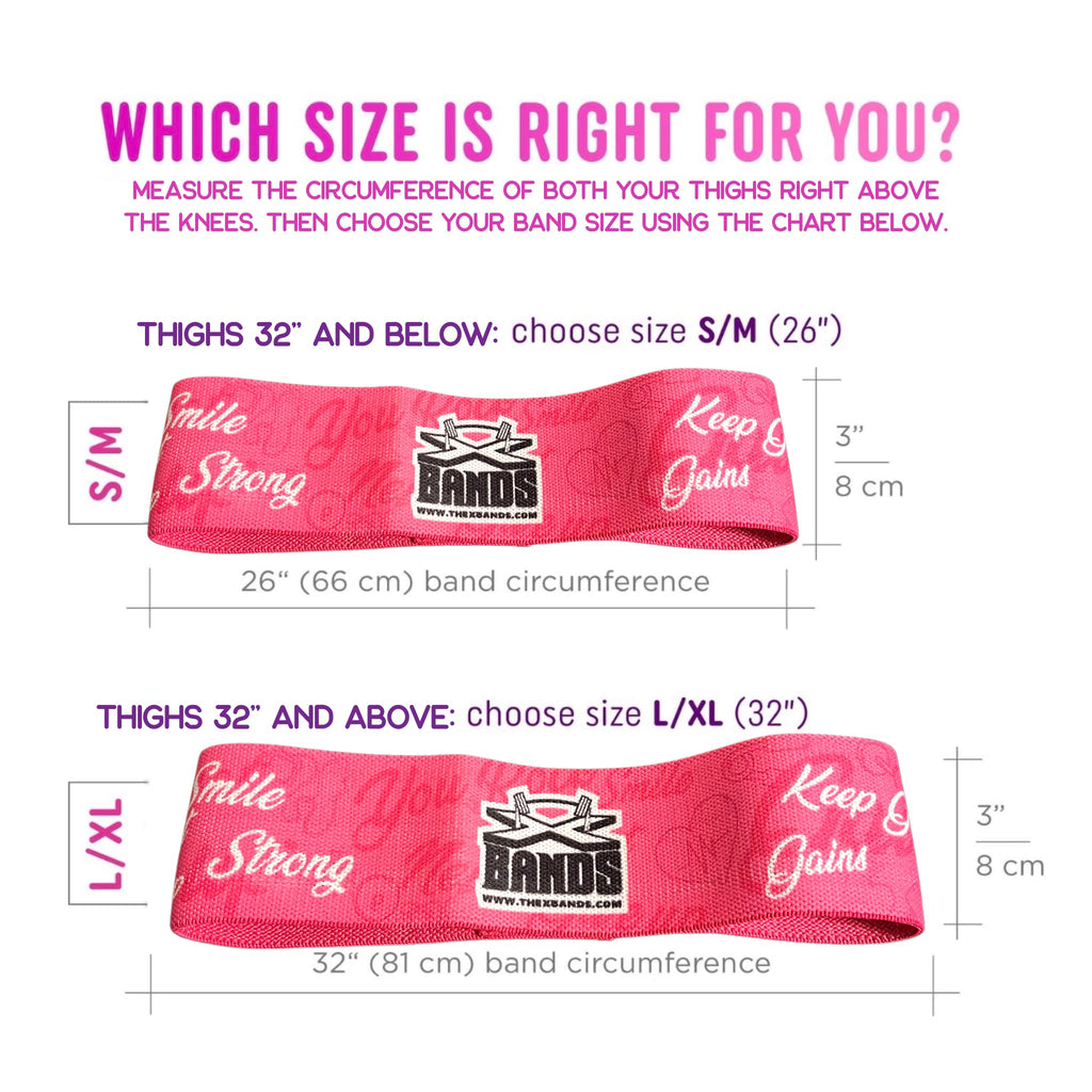 THE X BANDS Booty Bands - Heavy Resistance Bands - Booty Band - Yoga Bands - Legs Workout - Yoga Burn Booty Challenge - Butt Builder - Booty Loop Bands - Resistance X Bands - 40 lb Pink L/XL