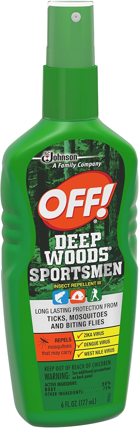 OFF! Deep Woods Insect Repellent Spray - Long-Lasting Mosquito Protection, 6 oz